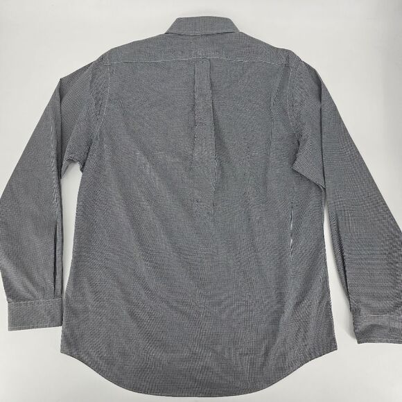 Ralph Lauren Classic Fit Plaid Button Down Black and White Shirt Size L - Picture 5 of 5